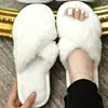 Zapatillas de casa de punta abierta peludas para otoño e invierno transpirables cálidas de felpa para mujer cómodas ligeras