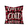 Funda de cojín para sofá temática de Navidad de Amazon transfronteriza, decoración de ambiente navideño, funda de cojín para ventana salediza de coche