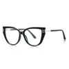 Gafas Anti-Luz Azul 2259 Estación Independiente Transfronteriza Calidad de Diseñador Montura Óptica Gafas Lisas Reductoras de Edad Personalizadas para Mujer