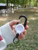 Chaveiro retrátil multifuncional para exterior, gancho com corda de aço anti-perda, fivela portátil de fácil puxar para camping e caminhada