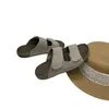 Versión de cuero~Sandalias de playa tipo Birkenstock para mujer, de verano, para exteriores, con velcro vintage, suela suave nueva
