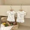 Ropa Transpirable Linda para Perros Pequeños Gato Azul Floral Pequeño Flor de Leche Hi Kitty Perro Osito Bichón