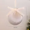 2026 Novo Enfeite de Bola de Tecido de Veludo de Natal 8CM Decoração de Árvore de Natal DIY Laço Bola Única Decoração Pendente Em Estoque