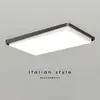 Luminária de Teto Italiana Normcore Sala de Estar Retangular Moderna Simples Luxo Acessível LED Espectro Completo Lâmpada de Proteção para os Olhos