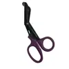 Tesoura de Ferramenta Portátil para Exterior para Cortar Gaze, 14,5 cm, Cabo Escurecido, Cabeça Curva, Bandagem de Acampamento
