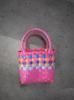 Bolso Tote Tejido de Plástico Colorido Hecho a Mano para Mujer, para Viajar, Bolso Tejido para Niños, de Alta Gama, Venta al por Mayor
