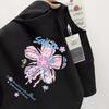 Camiseta de Manga Corta con Estampado de Flores Algodón para Mujer Popular Verano Holgada para Fondo Estilo Coreano Dulce Cuello Redondo Top Camiseta de Algodón