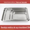 Bandeja médica quadrada de aço inoxidável 304 bandeja médica bandeja de desinfecção de salão de beleza bandeja cirúrgica bandeja de troca de curativos bandeja de instrumentos anti-iodofor