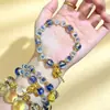 Pulsera de ágata blanca, vidrio de ceniza de incienso, zona escénica del templo, joyería de moda más vendida en el mercado nocturno, cadena de moda nicho al por mayor