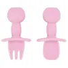 Palillo Tenedor para Molares de Bebé Tazón de Silicona para Bebé Cuchara para Bebé Vajilla Multiusos para Bebé Tenedor de Silicona Bol de Buffet Utensilios Sin