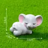 Novo Elefante Pequeno Dods Micro Paisagismo Jardinagem DIY Decoração de Paisagismo Acessórios Fofo Elefante Pequeno Dods Ornamento de Resina para Desktop