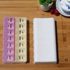 Caja de almacenamiento de fábrica de 14 compartimentos doble fila caja de medicamentos de 14 compartimentos bolsa opp caja de medicamentos de plástico portátil