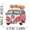 Parches bordados de vacaciones en la playa con motivos de cámara y autobús para planchar en chaquetas y mochilas, parches decorativos y etiquetas bordadas