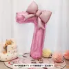Globo con Número 1 y Lazo de Cumpleaños Decoración de Escena para la Primera Fiesta de Cumpleaños de Niña Ambiente de Diosa Accesorios para Fotos