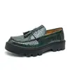 Zapatos de cuero con borlas para hombre de talla grande transfronterizos para todas las estaciones, mocasines slip-on de moda exterior formales de negocios