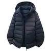 Chamarra Sidalite para Pareja Ligera con Capucha de Plumas de Pato Blanco Corta Resistente al Viento Holgada Cálida Diseño Jacket