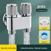 Válvula Angular de 4 Vias e Duas Portas, Uma Entrada e Duas Saídas, Válvula de Distribuição de Água de Três Vias, Válvula Angular de Saída Dupla, Duas Saídas Duplo Controle Dupla Abertura