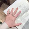 Joyería de cristal blanco de diseño único, citrino natural, anillo de racimo de flores de circón brillante mariposa, lujo ligero y sensación de alta gama