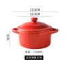 Olla de Cerámica para Estofado Casera Japonesa Macarrón Bebé Bol para Huevos al Vapor Comida Complementaria Infantil Orejas Dobles con Tapa Natillas No