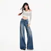 2026 Jeans Rectos de Moda para Mujer Adelgazantes Estilo Americano Lyocell Sueltos Caída Soporte Dropshipping