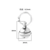 Nuevo Colgante de Campana S999 Plata Pura 3D Plata Dura 6mm Colgante de Campana Pequeña Pulsera DIY de Cuerda de Mano Accesorios de Plata