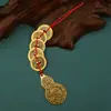 Monedas de Cinco Emperadores de Latón Transfronterizas, Colgante de Calabaza Bagua, Doce Signos del Zodíaco, Tai Chi, Cien Bendiciones, Navegación Fluida, Calabaza, Colgante de Que Todos los Deseos se Cumplan