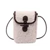 Bolso Otoño Invierno Lujo Ligero Nicho Sensación de Alta Gama Piel de Cordero Bolso para Teléfono Bolso Cruzado Pequeño Bolso de Hombro Versátil Retro para Mujer