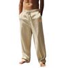 Comércio Exterior Americano Transfronteiriço Amazon Europeu e Americano Calças Esportivas Casuais Largas Respiráveis de Algodão e Linho com Cadarço para Homens