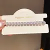 Pulseira de Ponto Cruz Quadrado com Zircônias Incrustadas, Design de Nicho de Luxo Leve, Sensação de Alto Padrão, Moderna e Versátil, Elegante Acessório de Mão