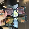 Óculos de Sol Infantis Simples e Modernos, Protetor Solar, Armação Quadrada para Bebê, Óculos de Sol com Lentes Rice Nail para Meninas, Óculos de Sol Masculino com Lentes Blush Transfronteiriças