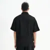 Ropa para Hombre Etai Alta Calidad Tencel Decoración Convexa Jacquard Manga Corta Tipo Holgado Cuello Solapa Estilo Casual Camisa de Hombre