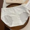 Calcinhas de Algodão Puro Antibacteriano Sweet Girl 10A para Mulheres, Gancho Estendido, Calcinhas de Renda Floral para Meninas