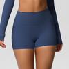 Pantalones cortos de fitness de Amazon, de cintura alta, ajustados y de secado rápido, para realzar el abdomen y la cadera, de color liso, para yoga.