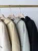 Casaco de Lã Cashmere Tencel! Fofo e Macio! Casaco Longo de Lã Dupla Face com Capuz Estilo Academia Francesa