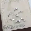 Acessórios Populares para Nail Art Dourados com Tema Borboleta, Ultra Brilhantes, Luxo Leve, Laço Borboleta Rosa Delicado, Decorações para Unhas em Formato de Coração