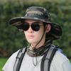 Chapéu de Pescador Chapéu de Verão Masculino Camuflado Aba Larga Chapéu de Sol Montanhismo ao Ar Livre Proteção Solar Chapéu de Sol Ciclismo Masculino Viagem