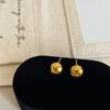 Brincos de nó de coração dourado mini Kink femininos design simples senso personalidade moda elegante brincos combinados