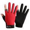 Guantes de Malla para el Sol para Hombres y Mujeres, de Dedos Largos, Delgados, Antideslizantes, Deportivos, de Fitness, para Ciclismo, Conducir, Guantes de Pesca de Dos Dedos