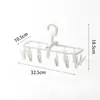 Tendedero Plegable para Calcetines para Uso en el Hogar con Múltiples Pinzas para Secar Ropa en el Balcón, Pinzas para la Ropa Multifuncionales Especiales para Ropa Interior