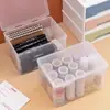 Caja de Almacenamiento de Papelería Estilo Ins, Caja Transparente para Almacenamiento de Múltiples Bolígrafos, Cinta para Diario, Lápiz, Marcador Caja Organizadora de Escritorio