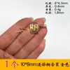 Mini Bisagra Pequeña Dorada de 4 Puntos 6 Puntos Esquina Redondeada Cadena Bisagra de Hierro Apertura Plana Caja de Joyería Bisagra Plegable de Cobre Accesorios de Ferretería Bisagra