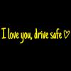 Adesivo de Espelho Drivesafe Iioveyou Adesivo de Aviso Refletivo para Direção Segura Adesivo de Porta de Carro Adesivo de Carro