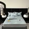 Lujo Ligero Jacquard Carbón Hielo 900D Sábanas Colchonetas Suaves Refrigeradas Clase Amigable con la Piel Transpirable Lavables a Máquina Colchoneta de Seda de Hielo para Dormir Desnudo