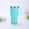 Taza de coche con asa de acero inoxidable 304 de doble capa, termo de 30 oz, para viajes transfronterizos, capacidad grande para exteriores, taza fría para hielo