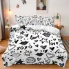 SHEIN jogo de cama de três peças decoração de feriado Dia dos Namorados impressão digital quarto decoração de casa jogo de cama de três peças