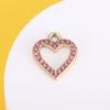 Cor em forma de coração amor estilo europeu e americano diamante incrustado liga simples jóias acessórios faça você mesmo pulseira item vestuário colar material