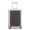 Equipaje de alta gama para negocios, todo de aleación de aluminio y magnesio, con barra de tiro, para mujer, 20 pulgadas, para cabina, 24 pulgadas, maleta para hombre, rueda universal silenciosa, moderno