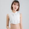 Camisa combinable, ropa académica, cuello falso, para niños, estilo coreano, cuello redondo puntiagudo, cuello decorativo de gasa blanca, primavera y otoño