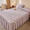 Faldón de cama de algodón 100% de Xinjiang, pieza única, modelo nuevo 2025, algodón puro acolchado, protector de colchón engrosado, protector de colchón a prueba de polvo