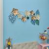 Decoraciones de Pared Florales Vintage de Hierro Moderno Decoraciones de Pared de Metal Colgante de Pared de Entrada Fondo de Pared Creativo Decoraciones Colgantes de Pared de Flores